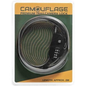 Varkaudenestokameran lukko - Camouflage Premium Trailcamera Lock - WildcameraXL